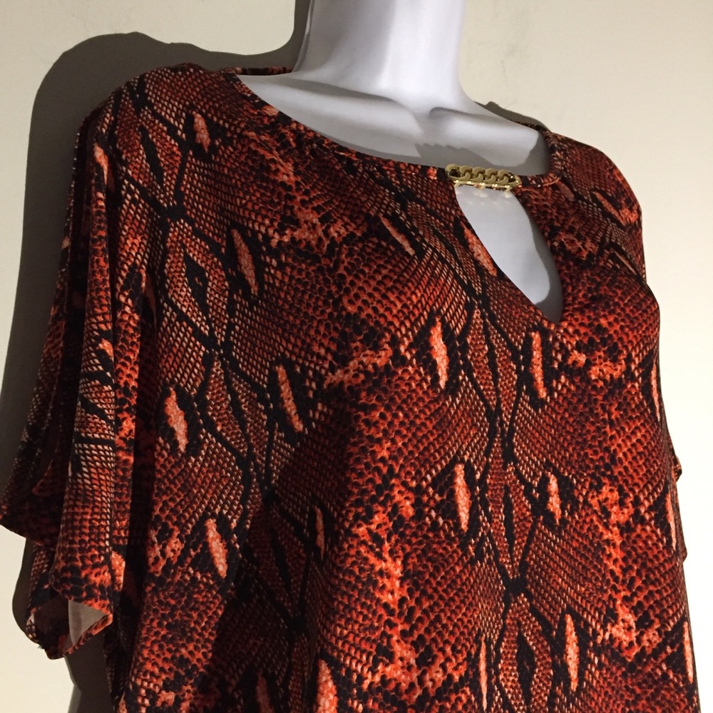 Michael Kors Cold Shoulder Mini Snake Print Dress